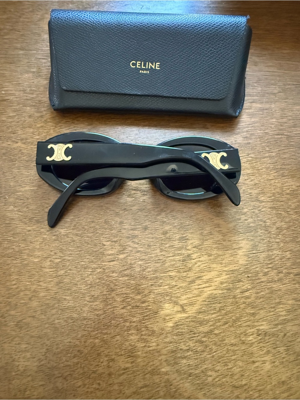 Celine Black Oval Triomphe Sunglasses - Picture 14 of 14